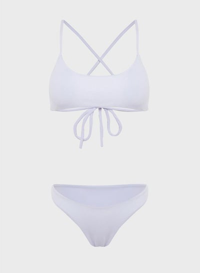 Buy Cross Back Bikini Set White in UAE