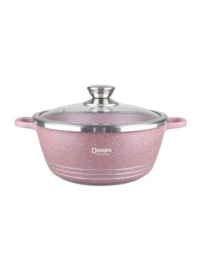 Buy Non-Stick Cooking Pot Pink 24cm in UAE