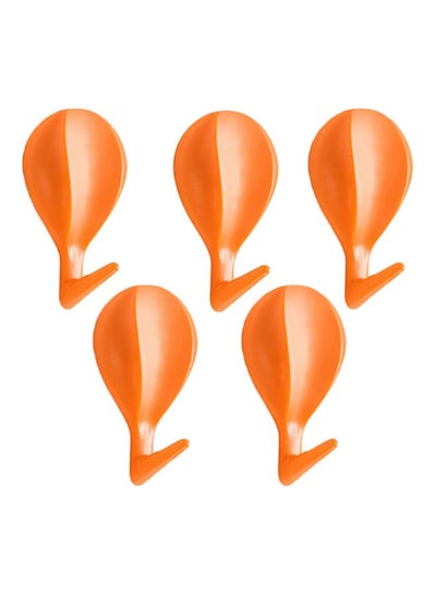 Buy 5-Piece Hot Air Balloon Shaped Wall Hook Orange 5x(6.5x4)cm in UAE