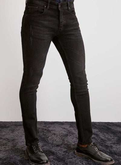 Buy Skinny Fit Jeans Black in Saudi Arabia