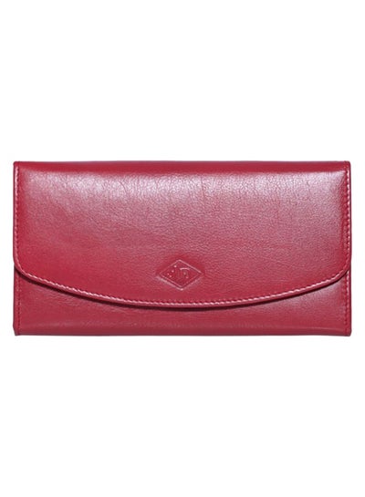 Buy Laveri Genuine Leather Designer Ladies Wallet Red in UAE