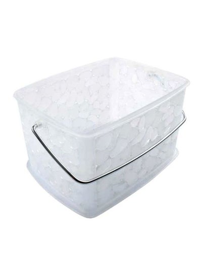 Buy Pebblz Shower Basket Clear/Silver 6.9x8.8x5.8inch in Saudi Arabia