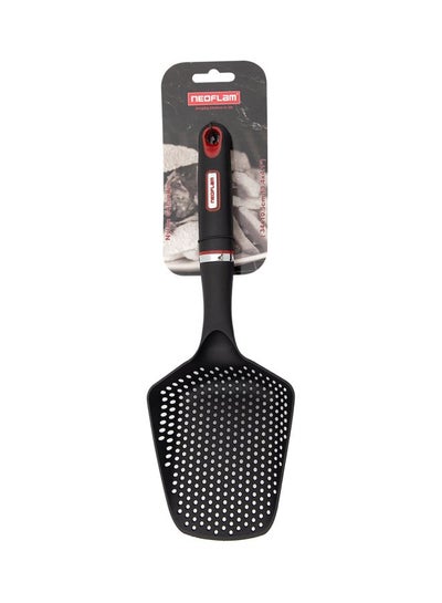 Buy Sturdy Cooking Spoon Black/Red/Silver 34.5x9.8cm in UAE