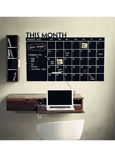 Buy Monthly Calendar Wall Sticker Black 90 x 60cm in Egypt