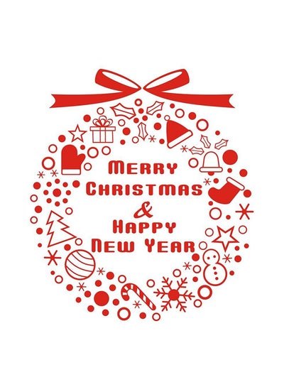 اشتري Christmas Themed Wall Sticker Red 60x60cm في مصر