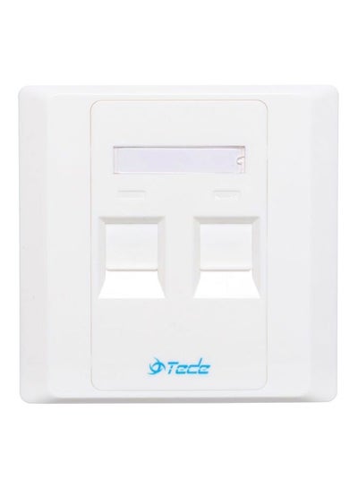 Buy 2 Ports Network Wall Plug Socket White in Egypt