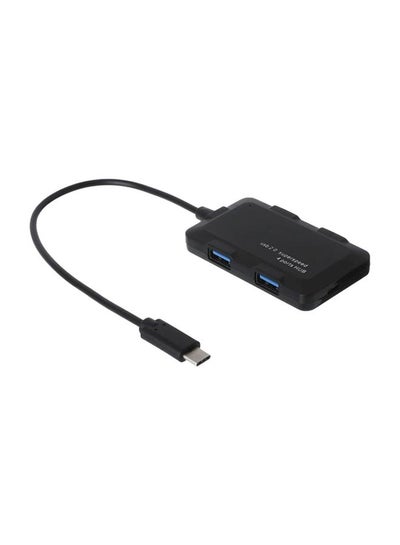 Buy USB 2.0 HUB Adapter Black/Silver/Blue in Egypt
