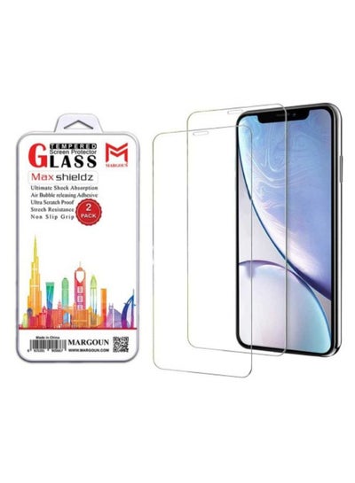 Buy Pack Of 2 Tempered Glass Screen Protector For Apple iPhone 11 Clear in Saudi Arabia