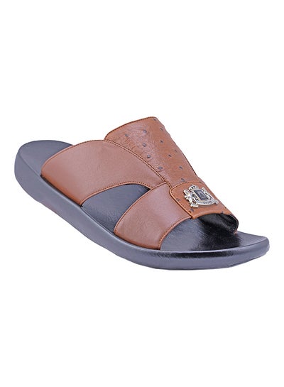 Buy Logo Embellished Arabic Sandals Brown in UAE