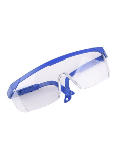 Buy 2-Piece Eye Protection Safety Glasses Blue/Clear 14x5cm in UAE