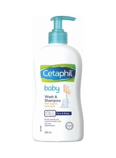 Buy Baby Wash And Shampoo With Organic Calendula - 400ml in Saudi Arabia