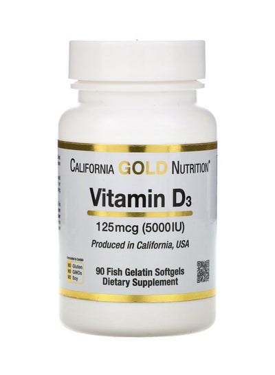 Buy Vitamin D3 Dietary Supplement 125mcg - 90 Softgels in Saudi Arabia