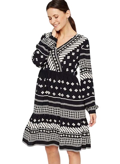 Buy Ella Long Sleeve Dress Black in Saudi Arabia