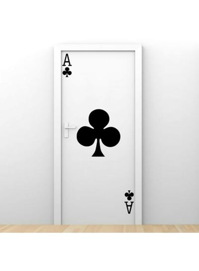 Buy Card Themed Door Sticker Black 96x150cm in Egypt