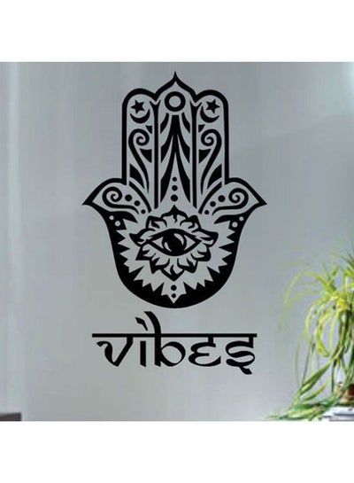 Buy Zen Vibes Themed Decorative Wall Sticker Black 120x80cm in Egypt