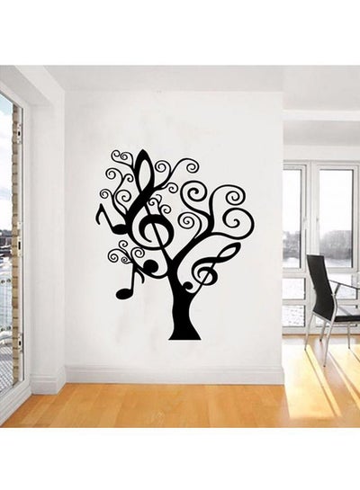 Buy Music Notes Tree Themed Wall Sticker Black 100x105cm in Egypt