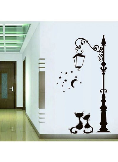 Buy Street Lamp Themed Wall Sticker Black 50x78cm in Egypt