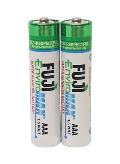 Buy 2-Piece Enviromax Alkaline AAA Battery Set White/Green/Blue in UAE