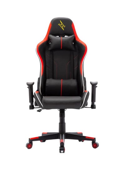 Buy High Back Gaming Chair With Lumbar Cushion Red/Black 65.5x84x29cm in UAE