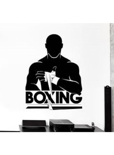 اشتري ملصق جداري  ذاتي اللصق بطبعة كلمة "Boxing" أسود 80 x 60سم في مصر