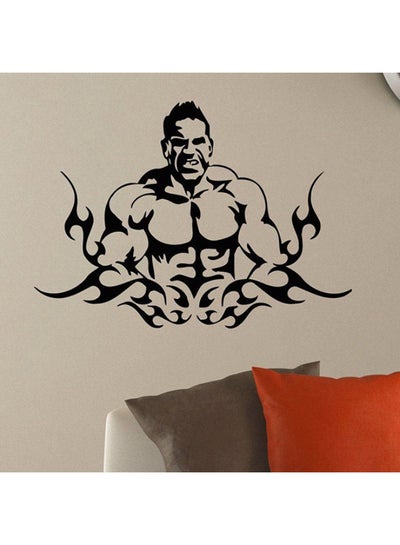 Buy Gym Motivation Decorative Wall Sticker Black 90 x 65cm in Egypt