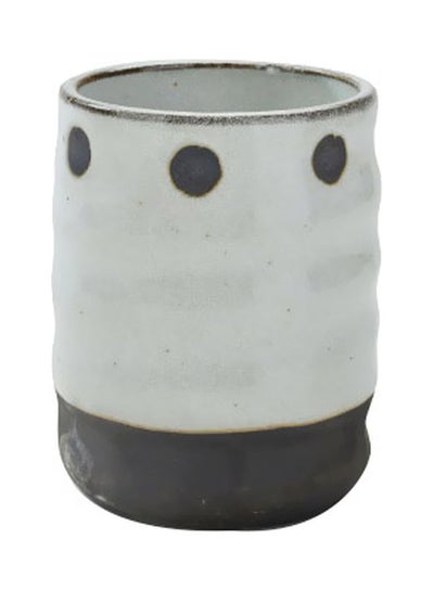 Buy Handmade Stoneware Mug White/Black 200ml in UAE