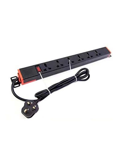 Buy Power Strip Network Cabinet Rack Socket Black 2meter in UAE