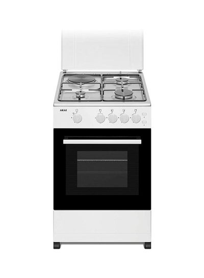 Buy 3 Gas Cooker + 1 Hotplate 50 x 50 cm Cooking Range CRMA-503GHP White/Black in UAE