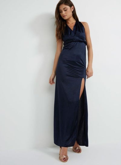 Buy Felpa Polyester Maxi Dress Navy in UAE