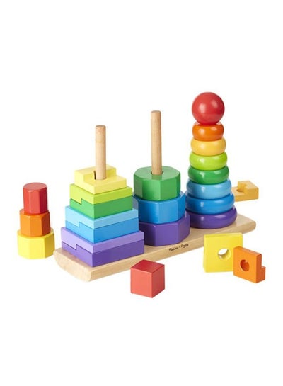 Buy 25-Piece Geometric Stacking Blocks in Saudi Arabia