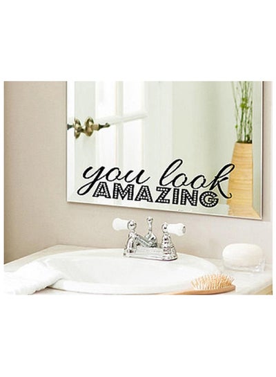 Buy Quotes Self Adhesive Wall Sticker Black 10 x 40cm in Egypt