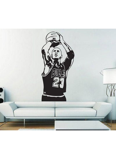 Buy Michael Jordan Self Adhesive Wall Sticker Black 90 x 60cm in Egypt