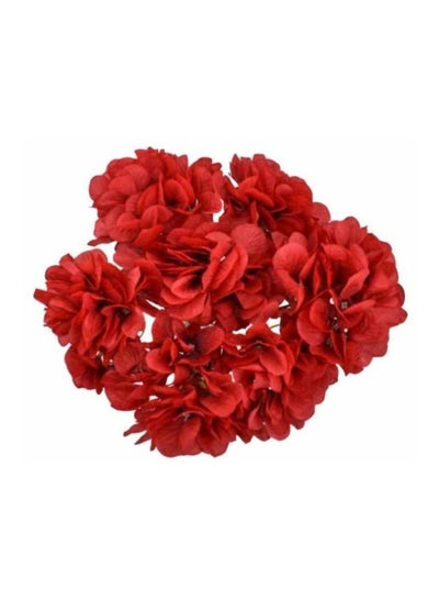Buy Artificial Silk Flowers Red/Green in UAE