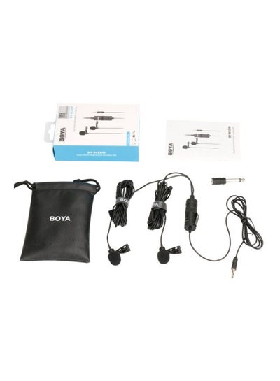 Buy Dual Lavalier Microphone Black in UAE