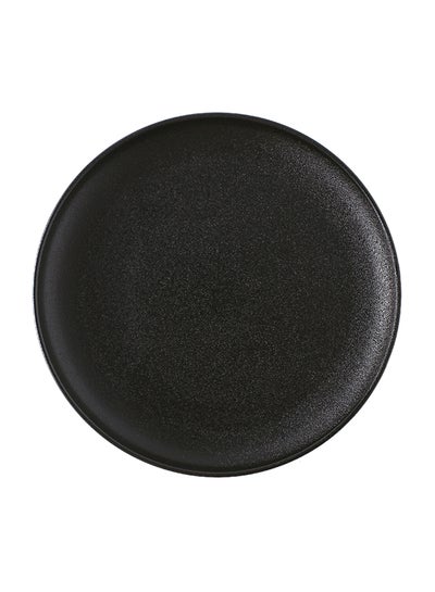 Buy 8-inch Sand Glaze Ceramic Plate Black in UAE