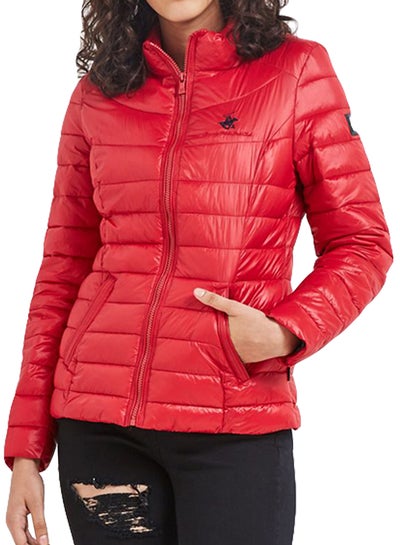 Buy Quilted Lightweight Jacket Red in UAE