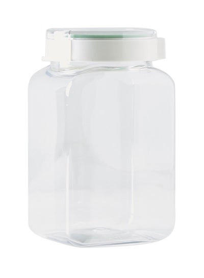 Buy Easy Click Square Canister White/Clear 1.4Liters in Saudi Arabia