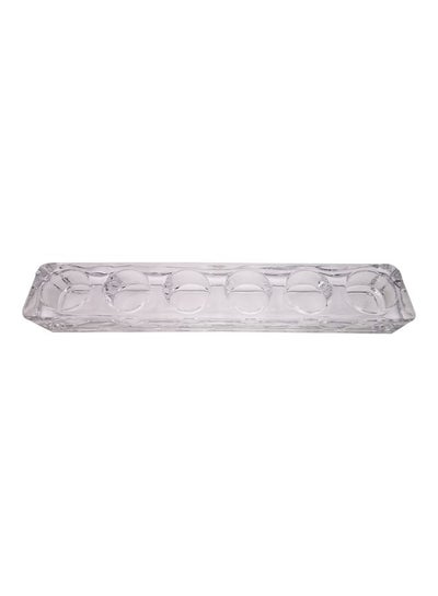 Buy Rectangular Tealight Candle Holder Clear in UAE