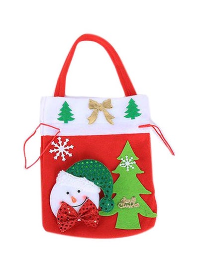اشتري حقيبة هدايا بتصميم الكريسماس أخضر/ أبيض/ أحمر 20 x 36سم في الامارات