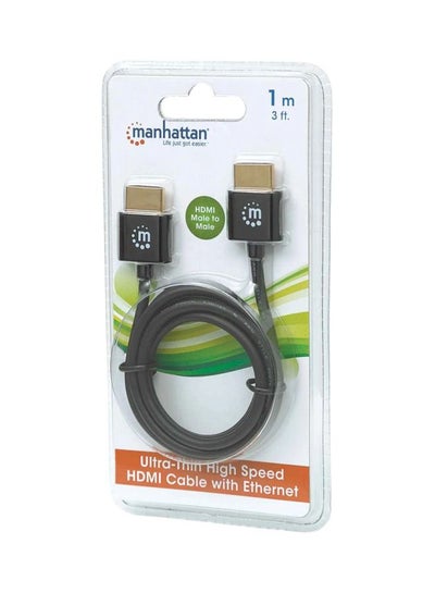 Buy Ultra Thin High Speed HDMI Cable With Ethernet Black in Egypt