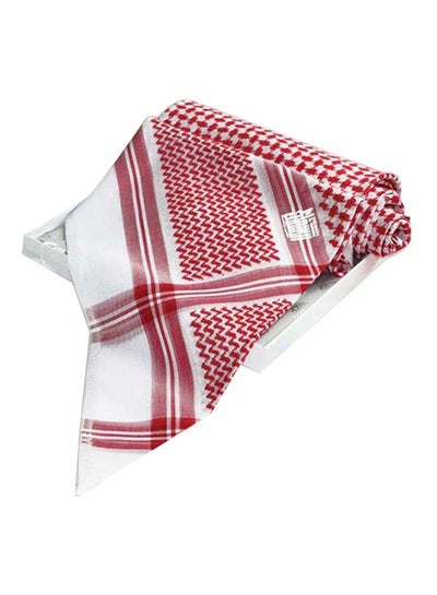 Buy Cotton Printed Shemagh Red/White in UAE