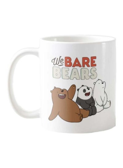 اشتري قدح مطبوع بعبارة «We Bare Bears» أبيض/بني/أحمر 11أوقية في الامارات