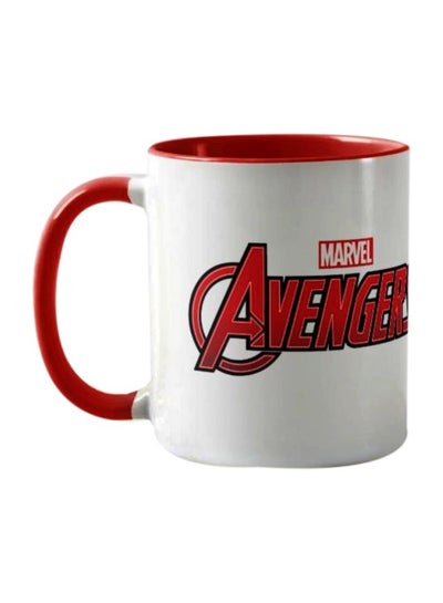 Buy Avengers Logo Printed Mug White/Red/Black in Egypt