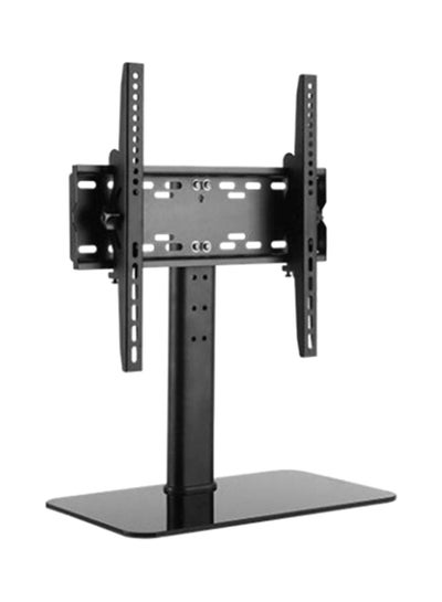 Buy Universal Swivel Tabletop Tv Floor Stand With Glass Base, for 37 to 70 inch Flat Screen TVs Black in UAE