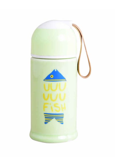 Buy Ceramic Color Glaze Straight Body Handy Bottle With Plastic Sling Cover Green in Saudi Arabia