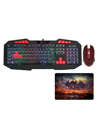 Buy 3-In-1 Gaming Mouse And Keyboard Set With Mousepad in UAE