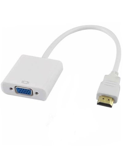 Buy HDMI To VGA Video Converter Adapter White in Egypt