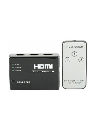 اشتري 3-In-1 HDMI Switch Video Converter With Remote Black/Grey في مصر