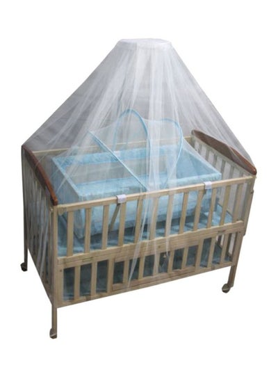اشتري Wooden Bed With Mosquito Net - Multicolour في السعودية