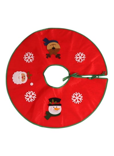 Buy Decorative Tree Skirt Red/Green/White 60cm in UAE